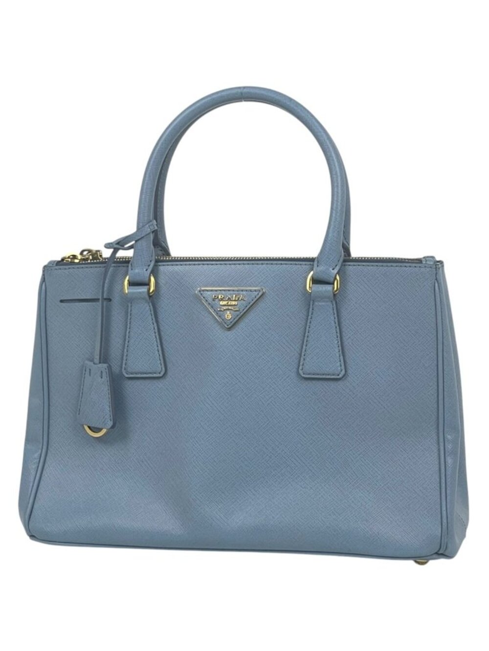 Prada Handbag Galleria 2-Way Saffiano Leather Light Blue